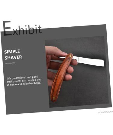 WOONEKY Men's Razor - Manual Wooden Handle Rustproof Steel | Best Trimming Tool for Hairdressers & Home Use - Buy Online on GoSupps.com