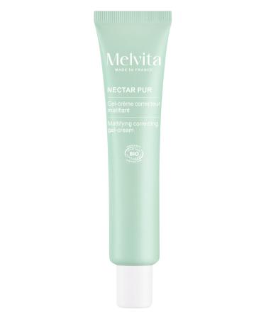 Melvita - Fluide Matifiant - Nectar Pur - Peaux Mixtes Grasses - R gule le s bum et R duit les brillances - 40ml Gel Cr me Correcteur
