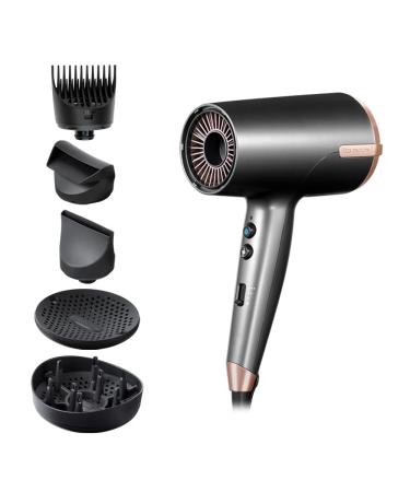 Remington One Hair dryer ion 120 km/h air flow for quick drying 5 attachments: flyaway 2 diffusers fine & wide comb narrow nozzle 8 heating and speed combinations D6078 F hn including 5 attachments - Buy Online on GoSupps.com