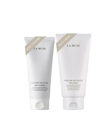 LA MUSE Body Care DUO: SIgnature Body Cream(10.14fl oz) & Body Cleanser(6.76 fl oz) Best Korean Skin Care Body Care Set