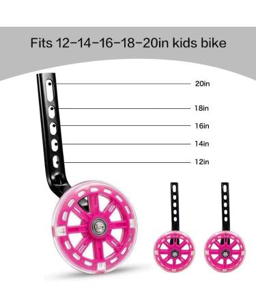 Anyingkai Bicycle Support Wheels - Kids & Adults Auxiliary Stability Wheels in Pink | Safe & Durable Support for Children's Bikes - Buy Online on GoSupps.com