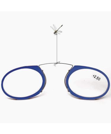 Unisex Reading Glasses +2.0 | Compact Vision Aid Mini Nose Clip | Non-Slip & Portable - Always at Hand (Blue) - Buy Online on GoSupps.com