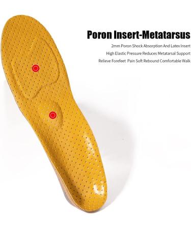 YTYZC Leather Orthotic Insoles for Flat Feet - Hard Arch Support Shoe Pads | Orthopedic Insoles for Men & Women - Size 44-46 - Buy Online on GoSupps.com