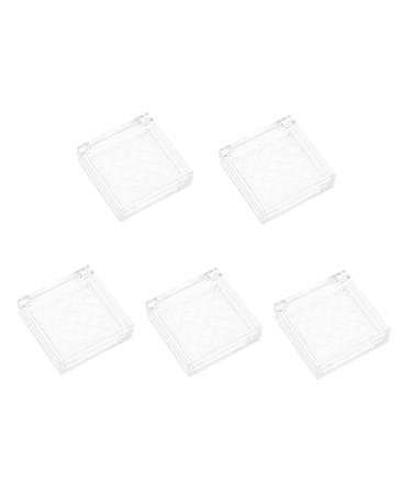 Housoutil 5pcs Eye Shadow Box Highlighters Empty Eyeshadow Empty Highlighter Case Travel Magnetic Packing Box