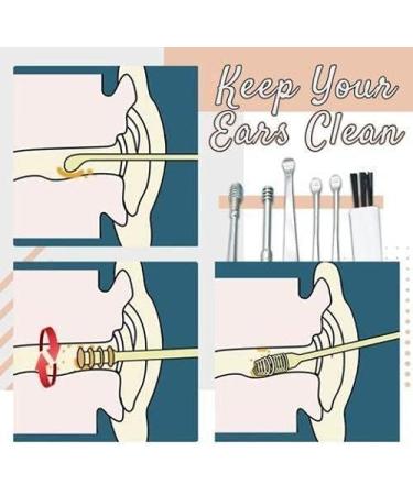 Medical Grade Stainless Steel Ear Wax Removal Kit with Spring Ear Wax Cleaner Tool Set in Black - Includes Storage Box - Clinically Innovative Spiral Ear Wax Remover - Buy Online on GoSupps.com