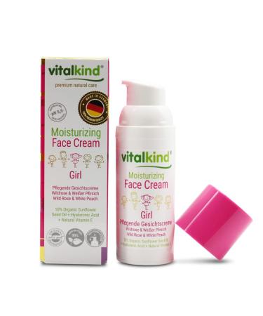 Moisturizing Face Cream Girl. Premium Natural Care Cosmetic Products For Children.