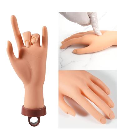 Fushen Acrylic Nail Practice Hand - Nude | Mannequin Hand for Nail Tech Training & Manicure Practice - Buy Online on GoSupps.com