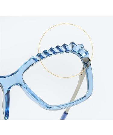 Shop Anti Glare Cat-Eye Eyewear | Blue Light Blocking Retro Readers +0.00 - Large Flat Light Mirror Black - Buy Online on GoSupps.com
