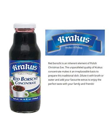 KRAKUS Red Borscht Concentrate 10.14 fl.oz / 300 ml 2 Pack - Traditional Polish Christmas Soup from Poland - Buy Online on GoSupps.com