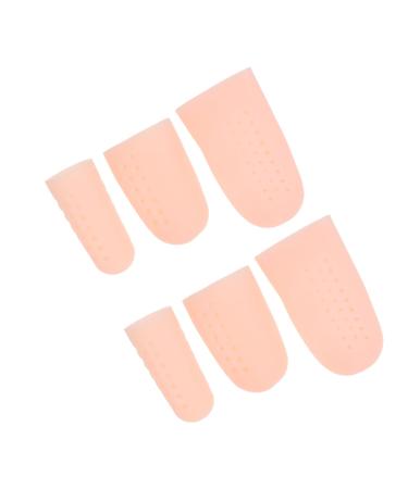 Healifty 8 Pairs Toe Cover Toe Splitter Silicone Toe Tubes Protector Pads for Heels Foot Protectors for Feet Silicone Toe Sleeves Toe Orthotic Separator Toe Valgus Relief Tool Toe Separator As Shown 6x3cm