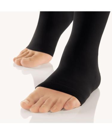 BORT AktiVen Extra CCL2 AD Compression Stockings - Short Open Toe Black | Buy Internationally - Buy Online on GoSupps.com