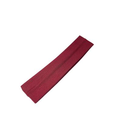 WESTEND CHOICE 5cm Wide Headbands Plain Stretchy Kylie Head Band Bandeau Unisex Headbands for Women & men Soft Hair Band Gym Exercise Yoga Headband (Burgundy)