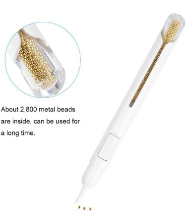 Easy To Operate High Flexibility Nail Art Bullion Pen Metal Beads Nail Pen Easy To Clean Beauty Salon Woman Manicure Store for Home(Golden) - Buy Online on GoSupps.com