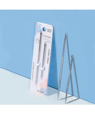 LHYILSWQ 2Pc Blackhead Remover Tool Set Stainless Pimples Comedone Extractor Removal Acne Removal Kit Silver - Buy Online on GoSupps.com