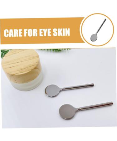 BELLIFFY Eye Cream Stick Beauty Scoop Skin Care Spoon Lip Applicator Makeup Spoon Spoon Lotion Spoon Beauty Spoon Skincare Tools Cream Spoon Facial Spoon Spoon 5.00X1.50X0.30CM Silver - Buy Online on GoSupps.com