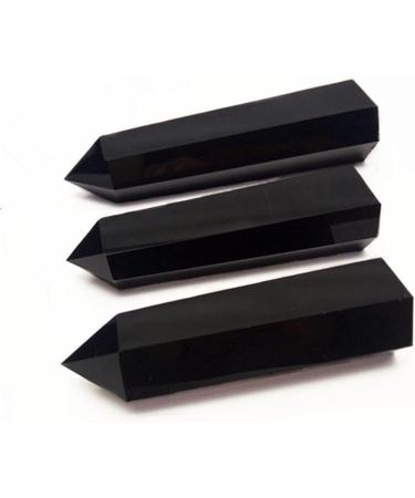 Buy AxBALL 1 Piece Natural Obsidian Crystal Single Pointed Six Prism Ornament - Premium Healing Gemstones for Home Decoration | International Shipping Available - Buy Online on GoSupps.com