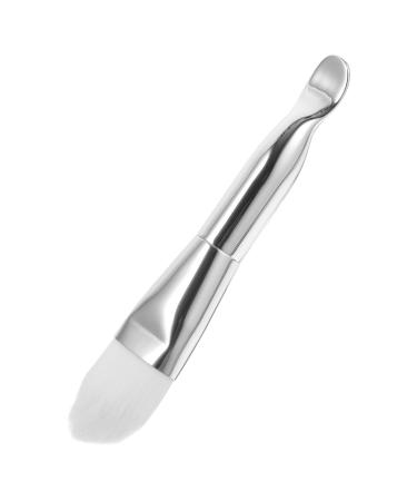 minkissy Double-headed Facial Treatment Brush Mask Facial Skin Care Tool Cream Spoon Mask Applicator Brush Mask for Facials Beauty Tools Facial Mask Applicator Tool Mask Spoon 13.70X2.50X1.50CM Silver
