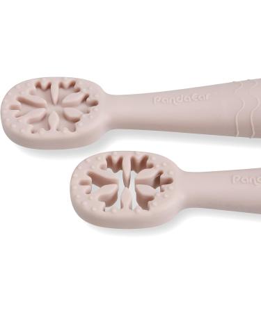 Buy Pandaear 4-Piece Baby Learning Spoon Set - BPA-Free Soft Silicone Cutlery for Infants & Toddlers 4+ Months - Flexible Feeding Tools - Buy Online on GoSupps.com