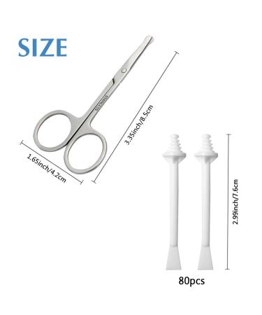 Nose Wax Applicators & Hair Removal Kit - 81 Pieces | Chopsticks Strips Scissors & More - International Shipping - Buy Online on GoSupps.com