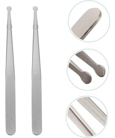 Ultechnovo 2-in-1 Stamp Tweezers | Hair Removal & Jewelry Tool | Antistatic Stainless Steel | Precision Eyebrow & Lab Use - 12x1cm Silver - Buy Online on GoSupps.com