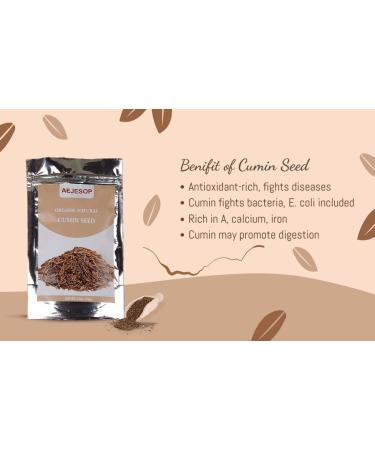 AEJESOP Organic Cumin Seeds (Jeera) - 100g - Buy Online on GoSupps.com