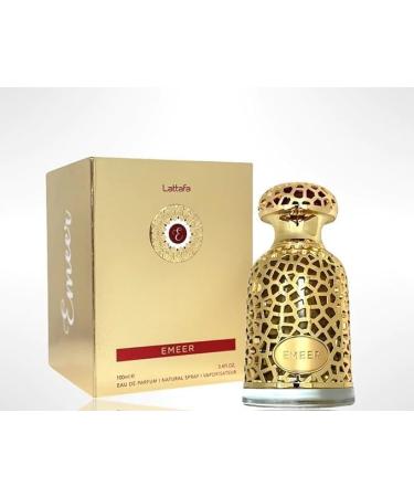 Emeer Eau de Parfum Spray for Men and Women - With Notes of Juniper Berries Clary Sage Bergamot and Lemon - 3.4 Ounce Gold - Buy Online on GoSupps.com