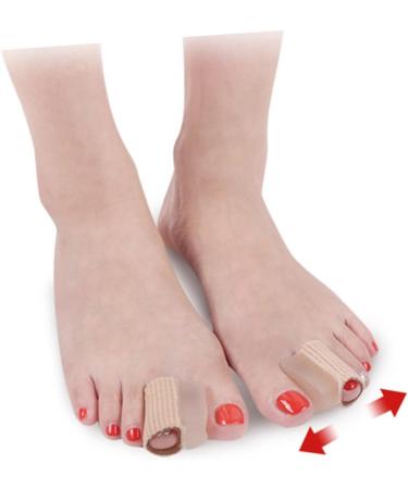 Healvian Silicone Gel Toe Cushion Tube 1 Pair - Bunion Toe Separator and Thumb Valgus Eversion Splitter - Beige 2pcs - Buy Online on GoSupps.com