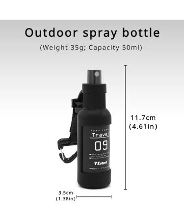 Mist Spray Bottle - 50ml Small Refillable Liquid Containers | Perfume Atomizer With Pump | Empty Travel Atomiser Refillable Liquid Containers For Travel Hairstyling Plants Water Salons - Buy Online on GoSupps.com