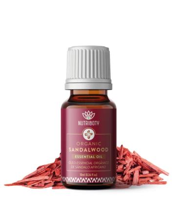 Nutriboty essential oil African sandal wood I aromatherapy natural cosmetics inhalation diffuser & external application I fragrance oil sandal wood oil with natural ingredients I agricert certified