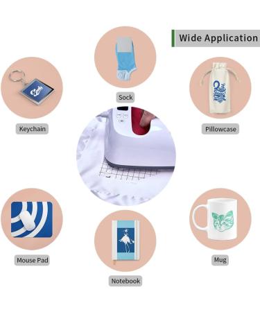 FANGZHIDI Infusible Transfer Ink Sheets 12 pcs Blue Solid Color Bundle - Pre-Printed Sublimation Paper for T-Shirt and Mug - Buy Online on GoSupps.com