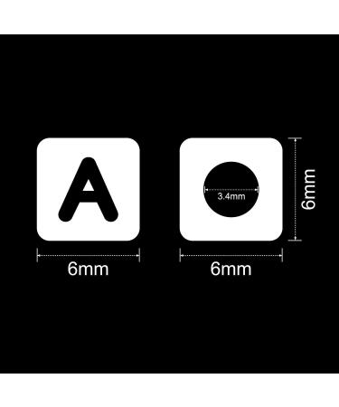 700PCS White Letter Beads - Alphabet Beads for DIY Jewelry Making (6mm) - Buy Online on GoSupps.com