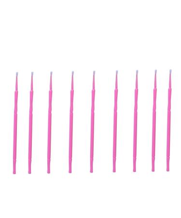 MAGICLULU 100pcs Micro Applicator Brush Cotton Swabs Cotton Pads Cotton Buds Cotton Swaps Wooden Stick Cotton Stick Eyelash Applicator Brush Ear Swab Last Swab Extend Pink Bagged