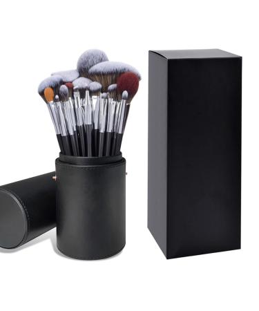 16-Piece Small Waist Black Makeup Brush Set - Perfect 22cm Brushes for Flawless Application | International Shipping - Buy Online on GoSupps.com