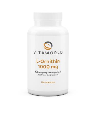 vitaworld L-Ornithine 1000 mg High dose with 1000 mg per tablet Vegan 120 tablets - Buy Online on GoSupps.com