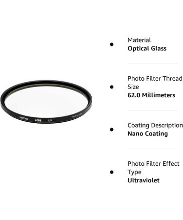 Hoya 62mm HD3 UV Filter - High Definition UV Filter for 62mm Lenses - Buy Online on GoSupps.com