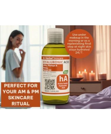 Dr Herbal Hyaluronic Acid Facial Oil 50ml hydrating facial serum with glycerin vitamin E and olive oil replenishes softens and supports youthful healthylooking skin - Buy Online on GoSupps.com