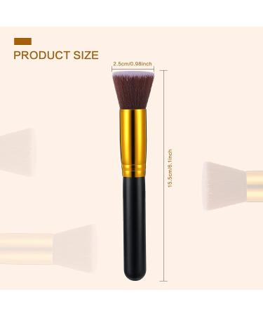 2 Pack Self Tanner Kabuki Brushes for Easy Face Application - Sunless Tanning Brush for Men and Women - Flat Head Design - Buy Online on GoSupps.com