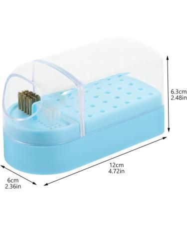 HAPINARY Nail Art Polishing Head Organizer Box Storage Rack Plastic Anti-dust Nail Bit Holder 12x6cm Blue - Buy Online on GoSupps.com