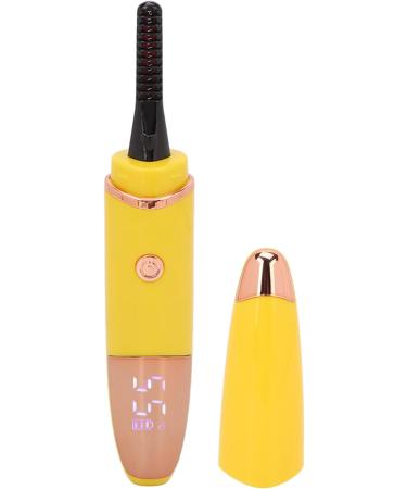 Qukaim Rechargeable Lash Curler Heated Eyelash Curler 4 Temperature Gears 360 Curling Styling Tool Yellow - Buy Online on GoSupps.com