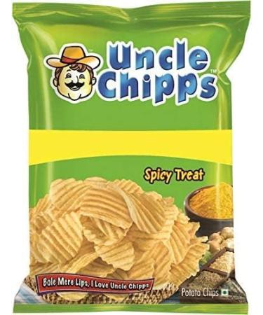 Uncle Chipps Potato Chips 50g (Pack of 24) | Classic Indian Snack with Irresistible Crunch | Spicy Treat | On-the-Go Snacking