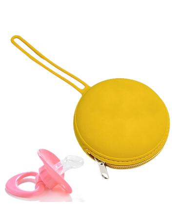 Buy Silicone Pacifier Container | Waterproof Portable Storage Bag for Jewelry & Keys - Yellow - Buy Online on GoSupps.com