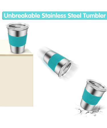 6 Pack 12oz Stainless Steel Kids Cups - Spill Proof Tumbler with Lid & Straw | Unbreakable, BPA-Free, Reusable Drinking Glasses for Toddler, Child, Adult - Perfect for Outdoor Use - Buy Online on GoSupps.com