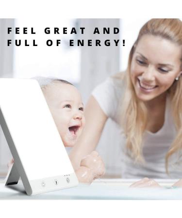 ONOTEC Light Therapy Lamp Ultra-Thin 10000 Lux Therapy Light with 3 Adjustable Brightness Levels Therapy Light with Timer for a Happy Home/Office/Travelling - Buy Online on GoSupps.com