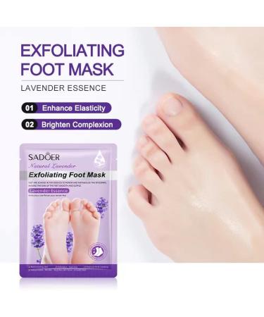 Foot Peel Mask 6 Pack - Lavender Infused Exfoliating Foot Care for Soft, Callus-Free Feet - Callus Repair and Dead Skin Removal Treatment for Men and Women - Buy Online on GoSupps.com