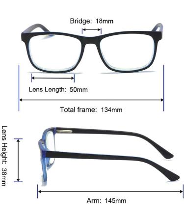MMOWW 2-Pack Reading Glasses for Men & Women - Anti-Blue Light Computer Glasses with Spring Hinges (Gray 3.5X) - Optimize Your Vision & Comfort - Buy Online on GoSupps.com