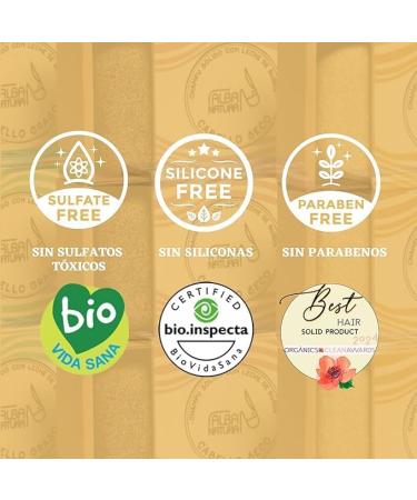  ALBA NATURA Alba Natura - Solid Shampoo for Dry Hair - Formulated with cocoa butter and raspberry powder - Made with olive oil and organic donkey milk - Moisturizing effect - 90g bar - Buy Online on GoSupps.com