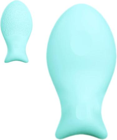 Face Powder Puff - Silicone Reusable Facial Puff Pad - Fish Shaped Cosmetic Puff Beauty Makeup Tools for Pressed Powder Liquid Foundation Small fish puff (blue) - Buy Online on GoSupps.com