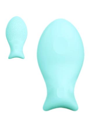Bexdug Foundation Powder Puff Reusable Blender Puff Pad for Face - Fish-Shaped Foundation Puff Pad Cosmetic Foundation Blender Puff for Pressed Powder Small fish puff (blue)