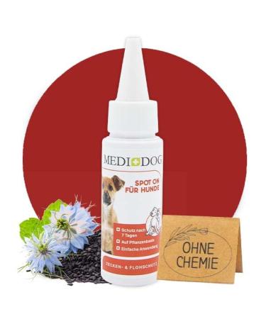 MEDIDOG Natural Spot On 50 ml Tick repellent for all dog breeds ready-to-use solution without harmful chemicals - Buy Online on GoSupps.com