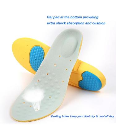 Memory Foam Insoles for Men Women & Kids - Arch Support Cushion & Pain Relief - Shock Absorbing Shoe Inserts (Size S - Buy Online on GoSupps.com